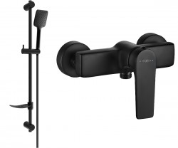 MEXEN/S - Lynx DF62 sprchová batéria s príslušenstvom, čierna (74594DF62-70)