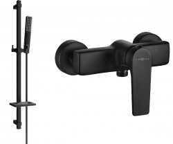 MEXEN/S - Lynx DQ72 sprchová batéria s príslušenstvom, čierna (74594DQ72-70)