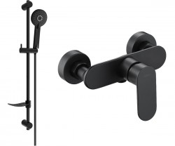 MEXEN/S - Milo DF40 sprchová batéria s príslušenstvom, čierna (7134R40-70)
