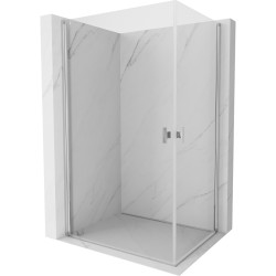 MEXEN/S - Mist-B Duo sprchovací kút dvere krídlové 75 x 70, transparent, chróm (8A2-075-070-01-00)