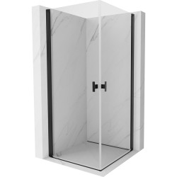 MEXEN/S - Mist-B Duo sprchovací kút dvere krídlové 90 x 90, transparent, čierna (8A2-090-090-70-00)