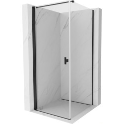 MEXEN/S - Mist-B sprchovací kút dvere krídlové 90 x 90, transparent, čierna (8A2T-090-090-70-00)
