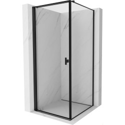 MEXEN/S - Mist-B sprchovací kút dvere krídlové ľavá 90 x 90, čierna okraj, čierna (8A2T-090-090-70-70-L)