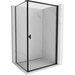 MEXEN/S - Mist-B sprchovací kút dvere krídlové pravá 70 x 80, čierna okraj, čierna (8A2T-070-080-70-70-P)