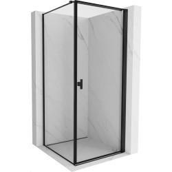 MEXEN/S - Mist-B sprchovací kút dvere krídlové pravá 90 x 90, čierna okraj, čierna (8A2T-090-090-70-70-P)