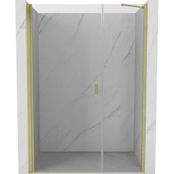 MEXEN/S - Mist-B sprchové dvere krídlové 100, transparent, zlatá kartáčovaná (8A2-100-001-55-00)