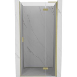 MEXEN/S - Mist-H L sprchové dvere krídlové pravé 70, transparent, zlatá kartáčovaná (8A5L-070-000-55-00-P)