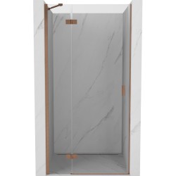 MEXEN/S - Mist-H sprchové dvere krídlové ľavé 80, transparent, meď kartáčovaná (8A5-080-000-65-00-L)