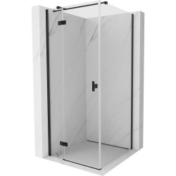 MEXEN/S - Mist HT sprchový kút dvere krídlové ľavá 90 x 90, transparent, čierna (8A5T-090-090-70-00-L)