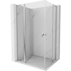 MEXEN/S - Mist L Duo sprchovací kút dvere krídlové 105 x 90, transparent, chróm (8A4L-105-090-01-00)