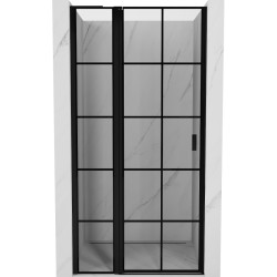 MEXEN/S - Mist L sprchové dvere krídlové ľavé 100, čierna dekor, čierna (8A4L-100-000-70-77-L)