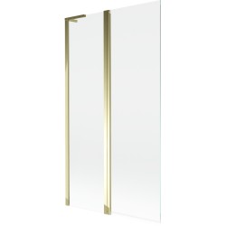 MEXEN/S - Mist L vaňová zástena 2-krídlová 100 x 150, transparent, zlatá (8A9L-100-011-50-00)