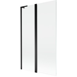 MEXEN/S - Mist L vaňová zástena 2-krídlová 110 x 150, transparent, čierna (8A9L-110-011-70-00)