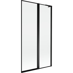 MEXEN/S - Mist L vaňová zástena 2-krídlová pravá 100 x 150, čierna okraj, čierna (8A9L-100-011-70-70-P)