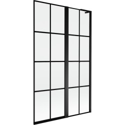MEXEN/S - Mist L vaňová zástena 2-krídlová pravá 110 x 150, čierna kratka, čierna (8A9L-110-011-70-77-P)