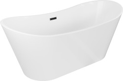 MEXEN/S - Montana vaňa voľne stojaca 170 x 80, biela, sifón a prepad čierna (52011708000-70)