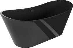 MEXEN/S - Montana vaňa voľne stojaca 170 x 80, čierna, sifón a prepad čierna (52011708070-70)