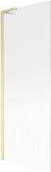 MEXEN/S - Next L vaňová zástena FIX 70 x 150, prúžky, zlatá kartáčovaná (895-070-000-03-09-55)