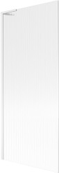 MEXEN/S - Next L vaňová zástena FIX 80 x 150, prúžky, biela (895-080-000-03-09-20)