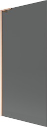 MEXEN/S - Next L vaňová zástena FIX 90 x 150, grafit, meď kartáčovaná (895-090-000-03-40-65)