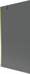 MEXEN/S - Next vaňová zástena FIX 100 x 150 cm, grafit, zlatá (895-100-000-00-40-50)