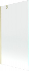 MEXEN/S - Next vaňová zástena FIX 100 x 150, transparent, zlatá kartáčovaná (895-100-000-00-00-55)
