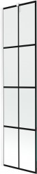 MEXEN/S - Next vaňová zástena FIX 50 x 150 cm, čierna dekor, biela (895-050-000-00-77-20)