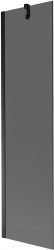 MEXEN/S - Next vaňová zástena FIX 50 x 150, grafit, čierna (895-050-000-00-40-70)