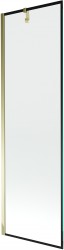 MEXEN/S - Next vaňová zástena FIX 60 x 150, čierna dekor, zlatá (895-060-000-00-70-50)