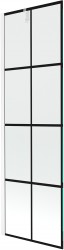 MEXEN/S - Next vaňová zástena FIX 60 x 150 cm, čierna dekor, biela (895-060-000-00-77-20)