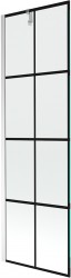 MEXEN/S - Next vaňová zástena FIX 60 x 150 cm, čierna dekor, chróm (895-060-000-00-77-01)