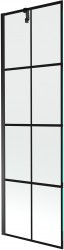 MEXEN/S - Next vaňová zástena FIX 60 x 150 cm, čierna dekor, čierna (895-060-000-00-77-70)