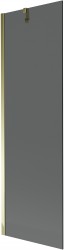 MEXEN/S - Next vaňová zástena FIX 60 x 150 cm, grafit, zlatá (895-060-000-00-40-50)