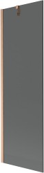 MEXEN/S - Next vaňová zástena FIX 60 x 150, grafit, meď kartáčovaná (895-060-000-00-40-65)