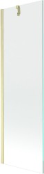 MEXEN/S - Next vaňová zástena FIX 60 x 150, transparent, zlatá kartáčovaná (895-060-000-00-00-55)
