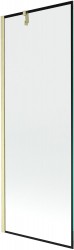 MEXEN/S - Next vaňová zástena FIX 70 x 150, čierna vzor, zlatá kartáčovaná (895-070-000-00-70-55)