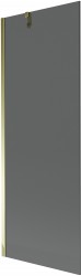 MEXEN/S - Next vaňová zástena FIX 70 x 150 cm, grafit, zlatá (895-070-000-00-40-50)