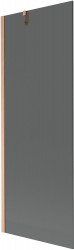 MEXEN/S - Next vaňová zástena FIX 70 x 150, grafit, meď kartáčovaná (895-070-000-00-40-65)