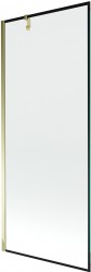 MEXEN/S - Next vaňová zástena FIX 80 x 150, čierna dekor, zlatá (895-080-000-00-70-50)