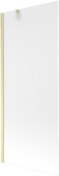 MEXEN/S - Next vaňová zástena FIX 80 x 150, dekor, zlatá kartáčovaná (895-080-000-00-30-55)