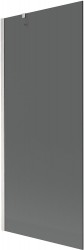 MEXEN/S - Next vaňová zástena FIX 80 x 150, grafit, nikel kartáčovaná (895-080-000-00-40-97)