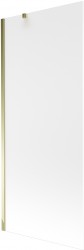 MEXEN/S - Next vaňová zástena FIX 80 x 150, mrazené sklo, zlatá (895-080-000-00-30-50)
