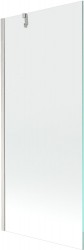 MEXEN/S - Next vaňová zástena FIX 80 x 150, transparent, nikel kefovaná (895-080-000-00-00-97)
