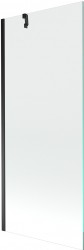 MEXEN/S - Next vaňová zástena FIX 80x150, transparent, čierna (895-080-000-00-00-70)