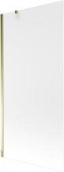 MEXEN/S - Next vaňová zástena FIX 90 x 150 cm, mrazené sklo, zlatá (895-090-000-00-30-50)