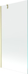 MEXEN/S - Next vaňová zástena FIX 90 x 150, transparent, zlatá kartáčovaná (895-090-000-00-00-55)