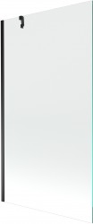MEXEN/S - Next vaňová zástena FIX 90x150, transparent, čierna (895-090-000-00-00-70)