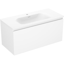 MEXEN/S - Orio kúpeľňová skrinka 100 cm s umývadlom Vela, 1 šuplík, biela mat (91A10-10047-1-BF01-W23M01)
