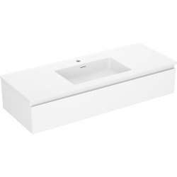 MEXEN/S - Orio kúpeľňová skrinka 120 cm s umývadlom Otis, 1 šuplík, biela mat (91A10-12023-1-BF01-W18M01)