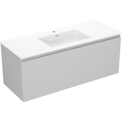 MEXEN/S - Orio kúpeľňová skrinka 120 cm s umývadlom Otis, 1 šuplík, sivá mat/biela mat (91A10-12047-1-BF62-W18M01)